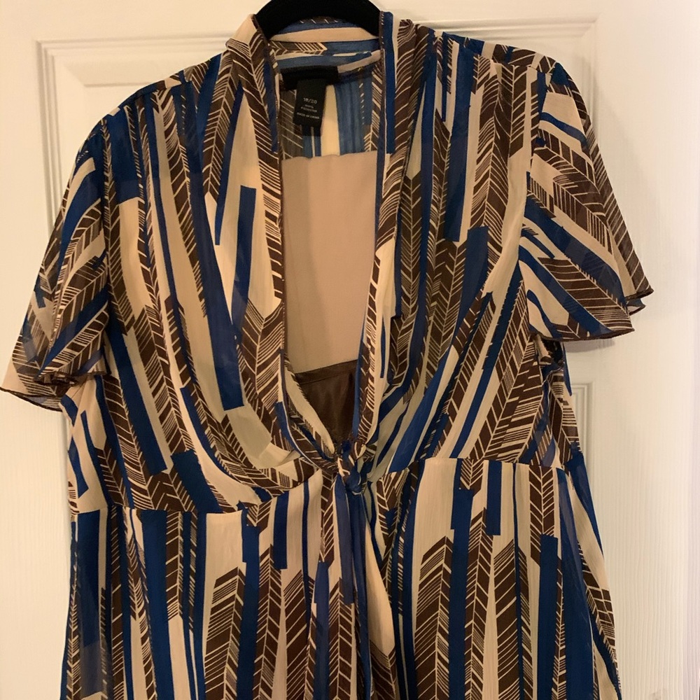 Cowl neck tie blouse from Lane Bryant